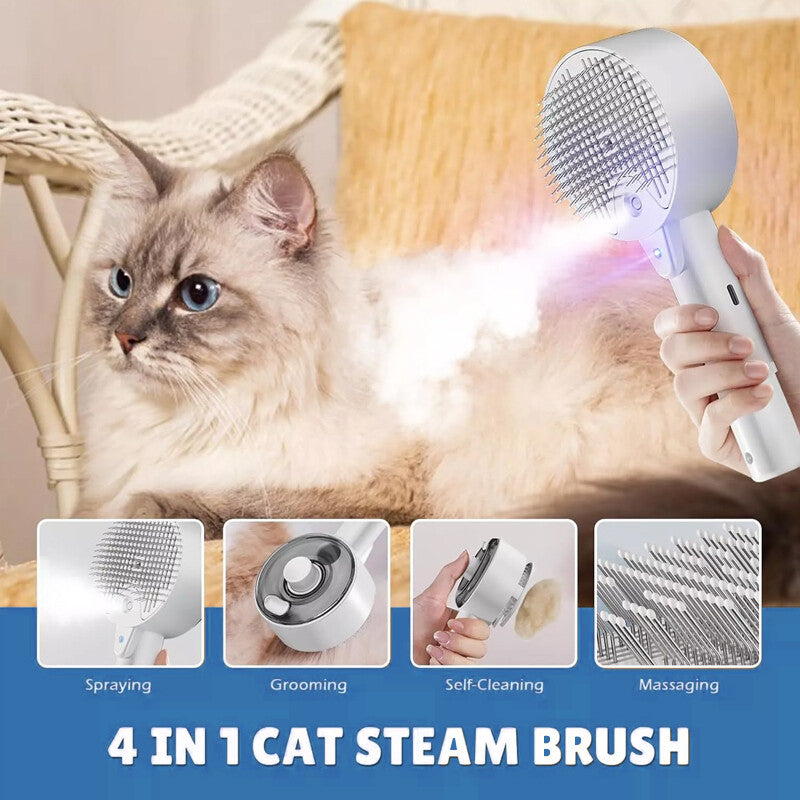 4-in-1 Steam Pet Brush